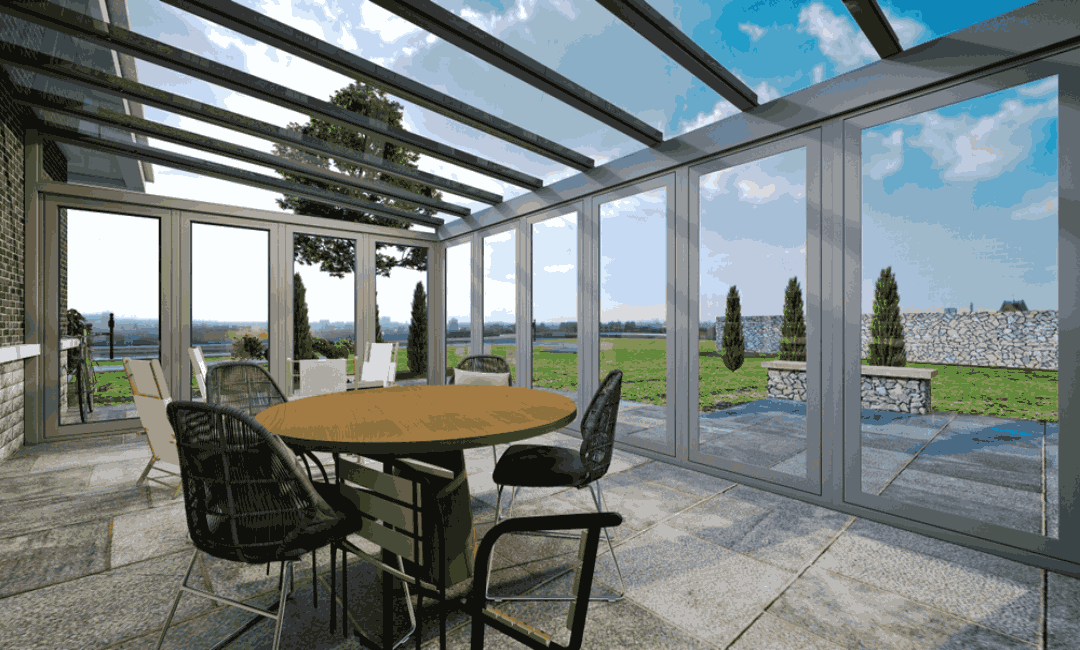 Pergola Con Techo De Cristal